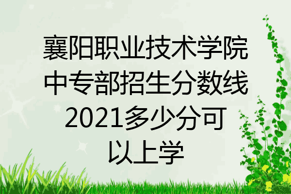襄阳职业技术学院中专部招生分数线2021多少分可以上学