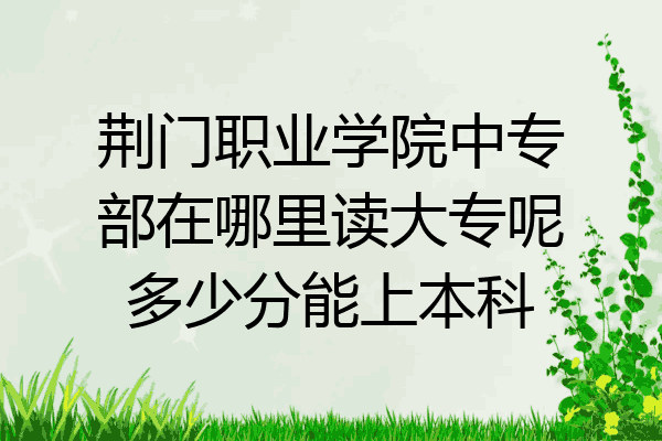 荆门职业学院中专部在哪里读大专呢多少分能上本科