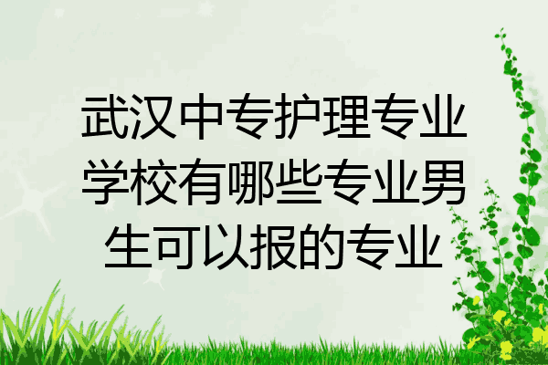 武汉中专护理专业学校有哪些专业男生可以报的专业