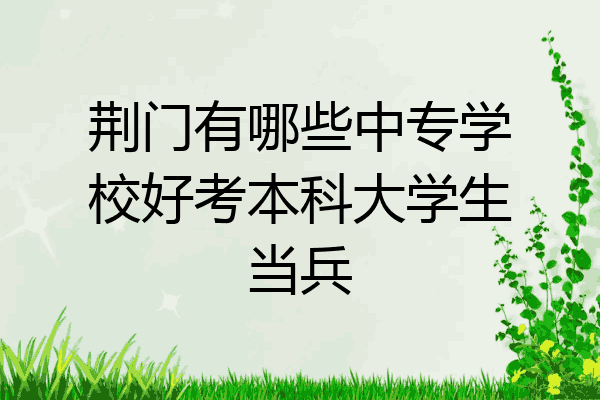 荆门有哪些中专学校好考本科大学生当兵