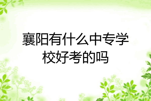 襄阳有什么中专学校好考的吗