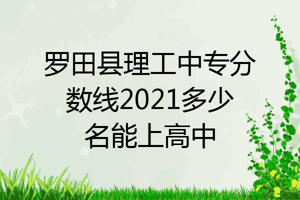 罗田县理工中专分数线2021多少名能上高中