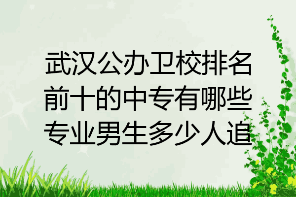 武汉公办卫校排名前十的中专有哪些专业男生多少人追