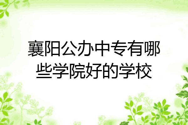 襄阳公办中专有哪些学院好的学校