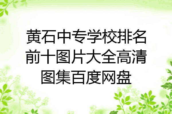 黄石中专学校排名前十图片大全高清图集百度网盘