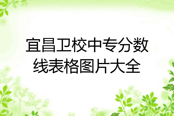 宜昌卫校中专分数线表格图片大全