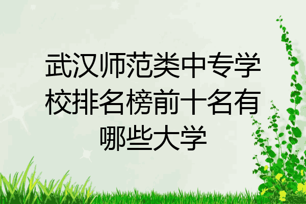 武汉师范类中专学校排名榜前十名有哪些大学
