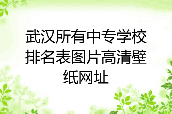 武汉所有中专学校排名表图片高清壁纸网址