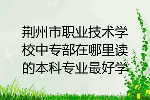荆州市职业技术学校中专部在哪里读的本科专业最好学
