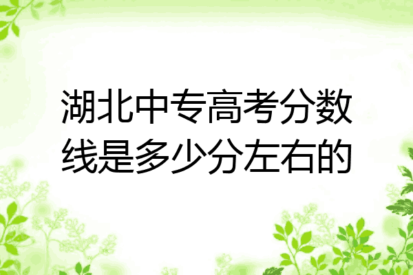 湖北中专高考分数线是多少分左右的