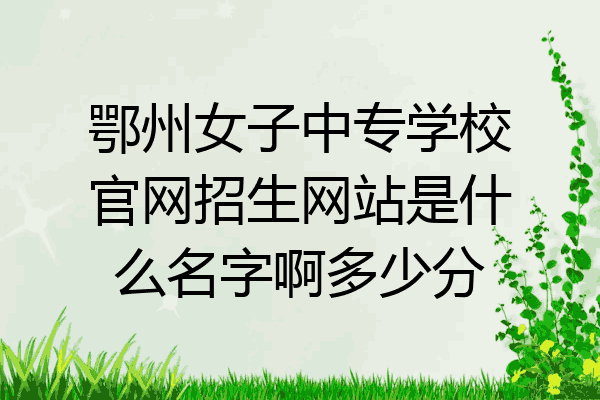 鄂州女子中专学校官网招生网站是什么名字啊多少分