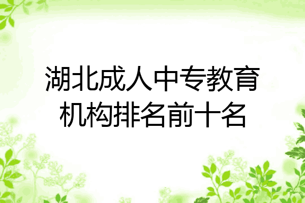 湖北成人中专教育机构排名前十名