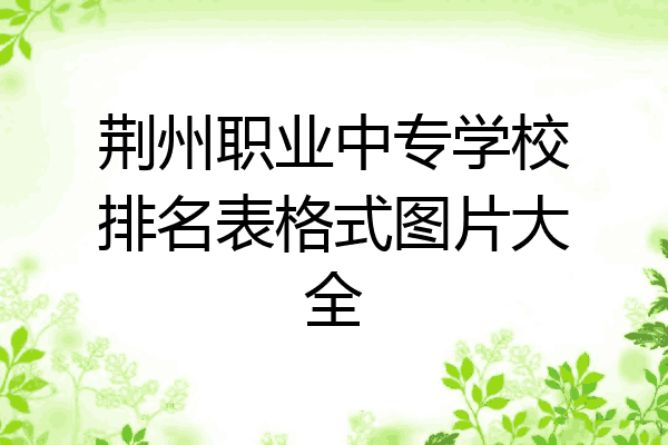 荆州职业中专学校排名表格式图片大全