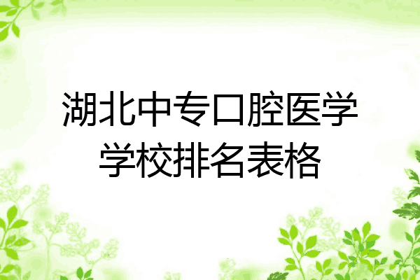 湖北中专口腔医学学校排名表格