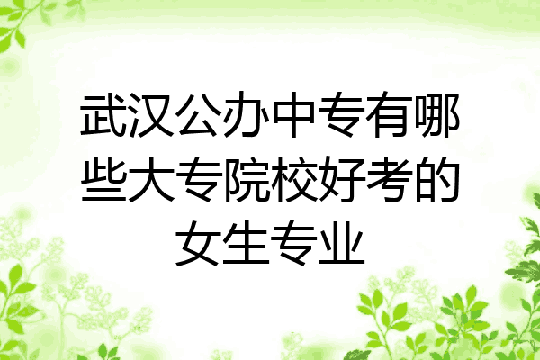 武汉公办中专有哪些大专院校好考的女生专业