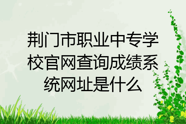 荆门市职业中专学校官网查询成绩系统网址是什么