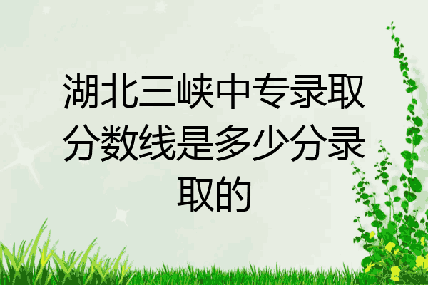 湖北三峡中专录取分数线是多少分录取的