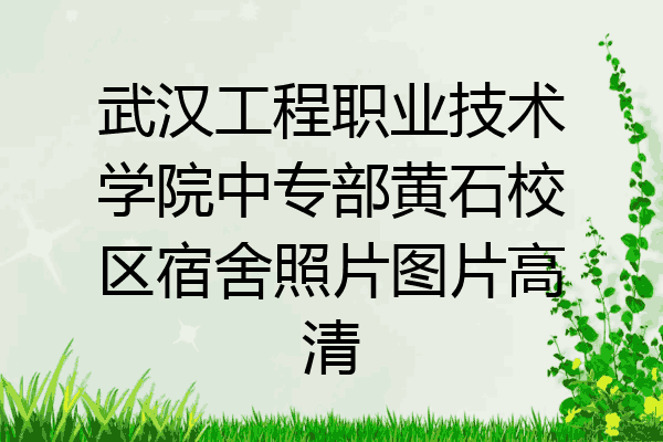 武汉工程职业技术学院中专部黄石校区宿舍照片图片高清