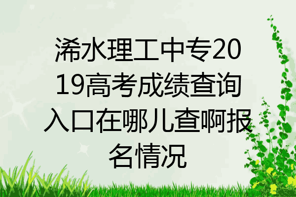 浠水理工中专2019高考成绩查询入口在哪儿查啊报名情况