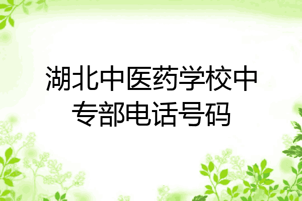 湖北中医药学校中专部电话号码