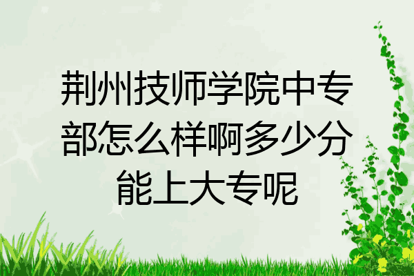 荆州技师学院中专部怎么样啊多少分能上大专呢