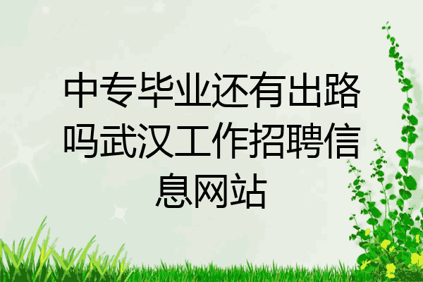 中专毕业还有出路吗武汉工作招聘信息网站