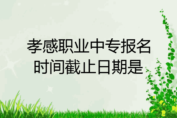 孝感职业中专报名时间截止日期是