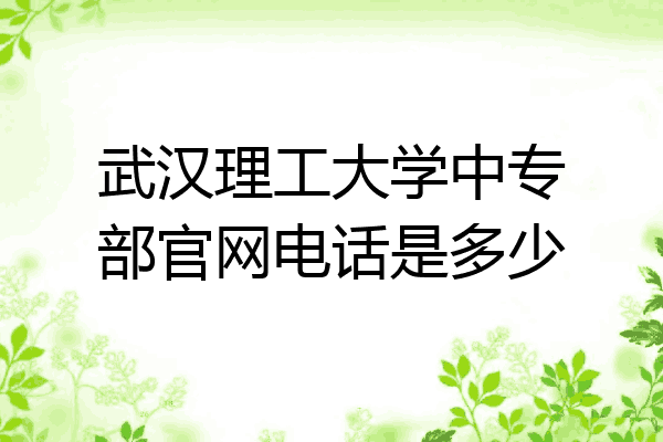 武汉理工大学中专部官网电话是多少