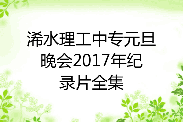浠水理工中专元旦晚会2017年纪录片全集