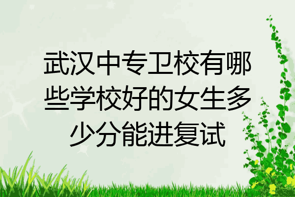 武汉中专卫校有哪些学校好的女生多少分能进复试