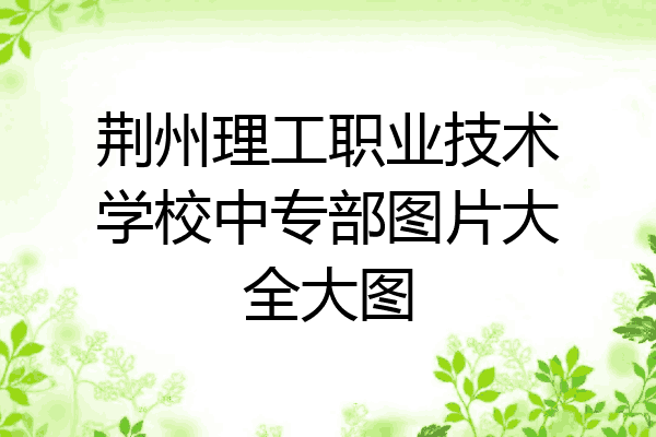 荆州理工职业技术学校中专部图片大全大图