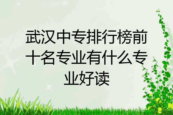 武汉中专排行榜前十名专业有什么专业好读