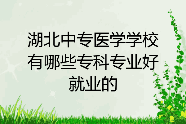 湖北中专医学学校有哪些专科专业好就业的