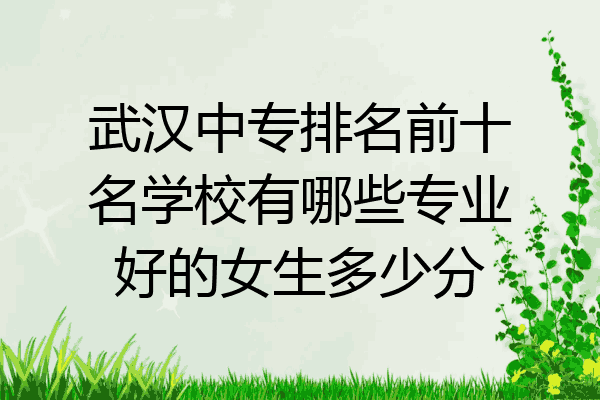 武汉中专排名前十名学校有哪些专业好的女生多少分