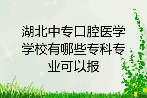 湖北中专口腔医学学校有哪些专科专业可以报