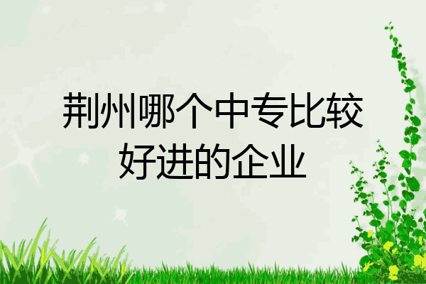 荆州哪个中专比较好进的企业