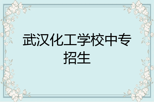 武汉化工学校中专招生