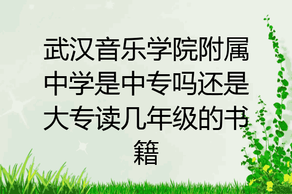 武汉音乐学院附属中学是中专吗还是大专读几年级的书籍