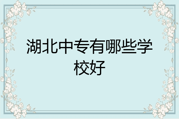 湖北中专有哪些学校好