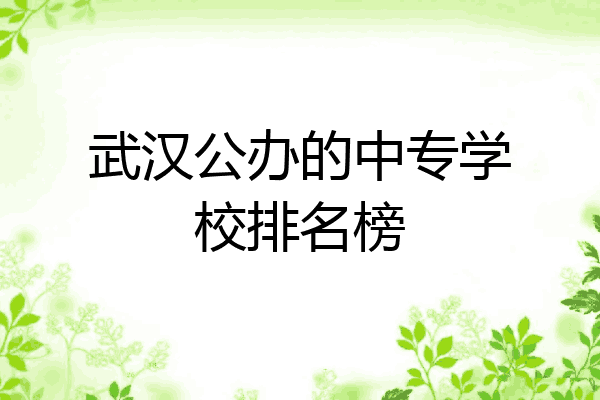 武汉公办的中专学校排名榜
