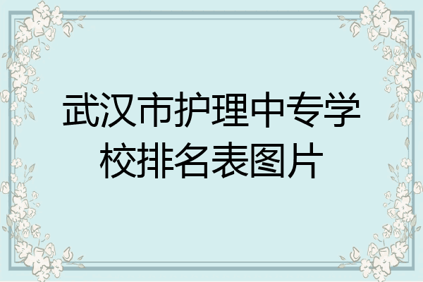 武汉市护理中专学校排名表图片