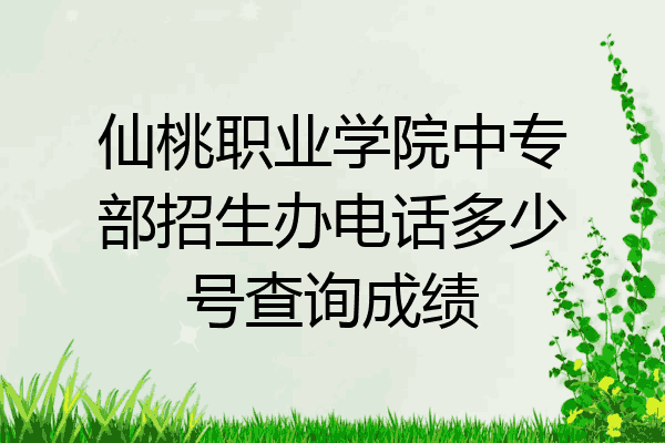 仙桃职业学院中专部招生办电话多少号查询成绩