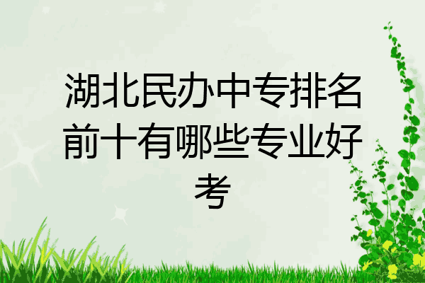 湖北民办中专排名前十有哪些专业好考