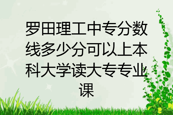 罗田理工中专分数线多少分可以上本科大学读大专专业课
