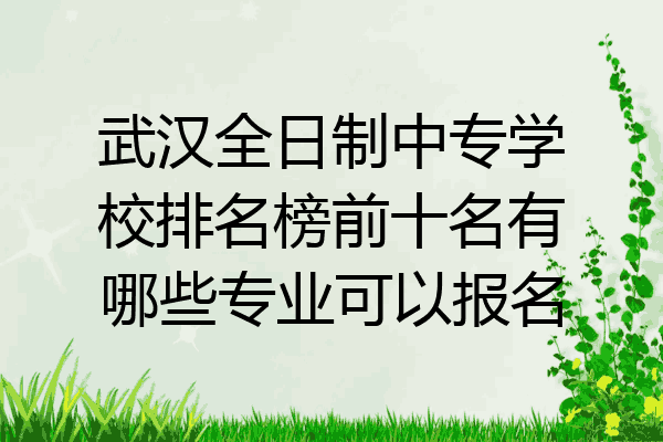 武汉全日制中专学校排名榜前十名有哪些专业可以报名