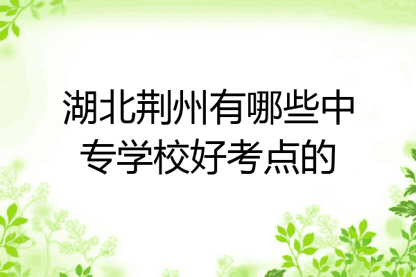 湖北荆州有哪些中专学校好考点的