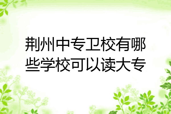 荆州中专卫校有哪些学校可以读大专