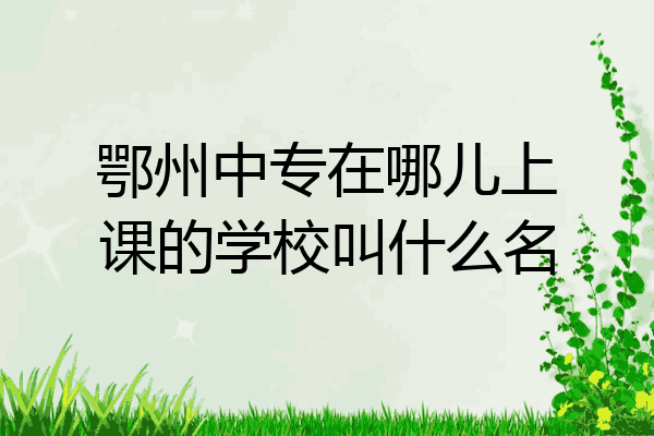 鄂州中专在哪儿上课的学校叫什么名