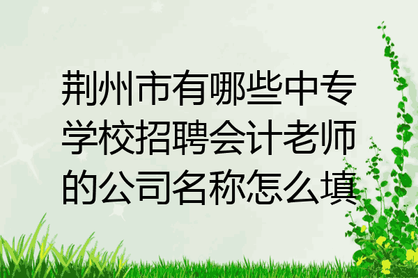 荆州市有哪些中专学校招聘会计老师的公司名称怎么填