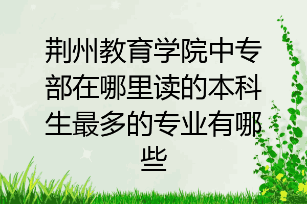 荆州教育学院中专部在哪里读的本科生最多的专业有哪些
